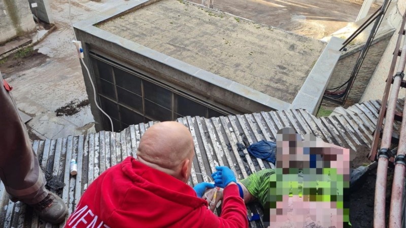 Robbanásos üzemi baleset történt az ajkai erőműben, többen megsérültek Fotók: Ajkamentők / Facebook