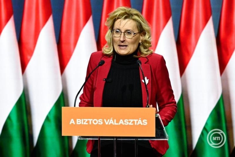 Győri Ottilia (Fidesz-KDNP), Budakeszi polgármestere beszédet mond Az önkormányzatok a mi erőnk című, a Fidesz által szervezett országos önkormányzati fórumon a Budapest Kongresszusi Központban 2026. január 19-én. MTI/Máthé Zoltán